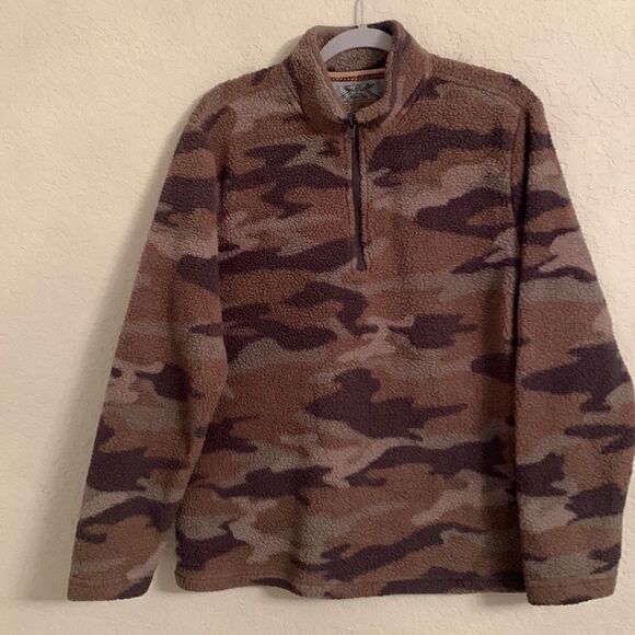 Original Waterproof Vintage Camo Print Men’s Sweater Size L - Picture 1 of 9